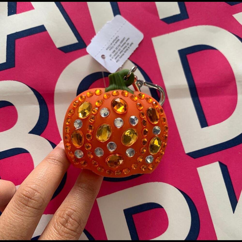 NWT Bath & Body Works Blingy Pumpkin Pocketbac Holder
